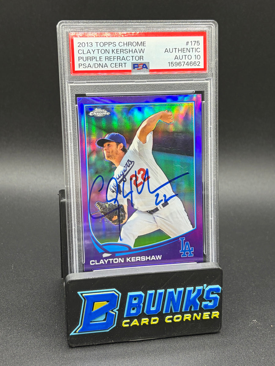 2013 Clayton Kershaw Purple Refractor PSA AU Auto 10