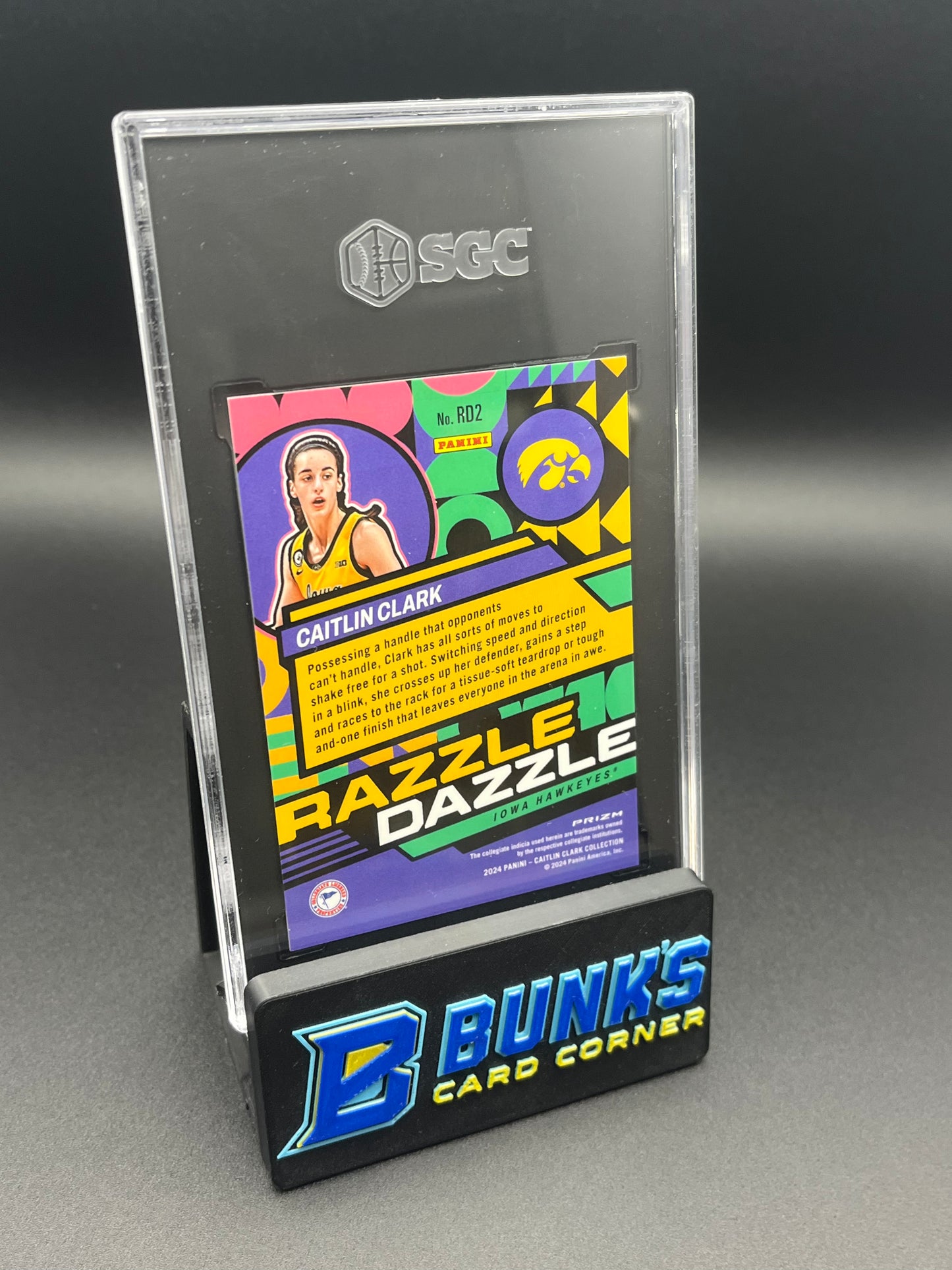 2024 Caitlin Clark Razzle Dazzle Panini Collection SGC 10