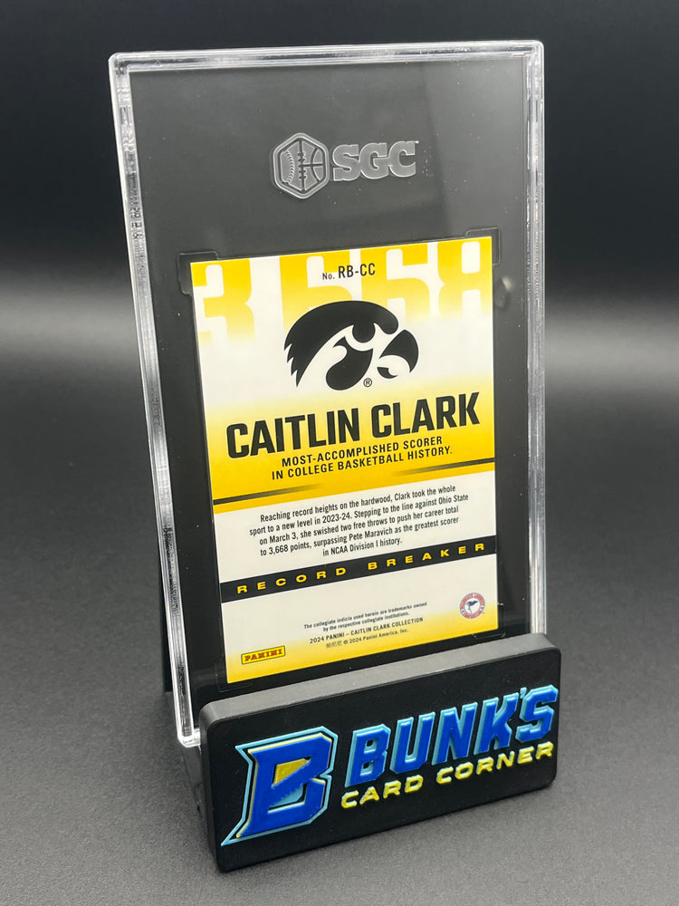 2024 Caitlin Clark Record Breaker SGC 10