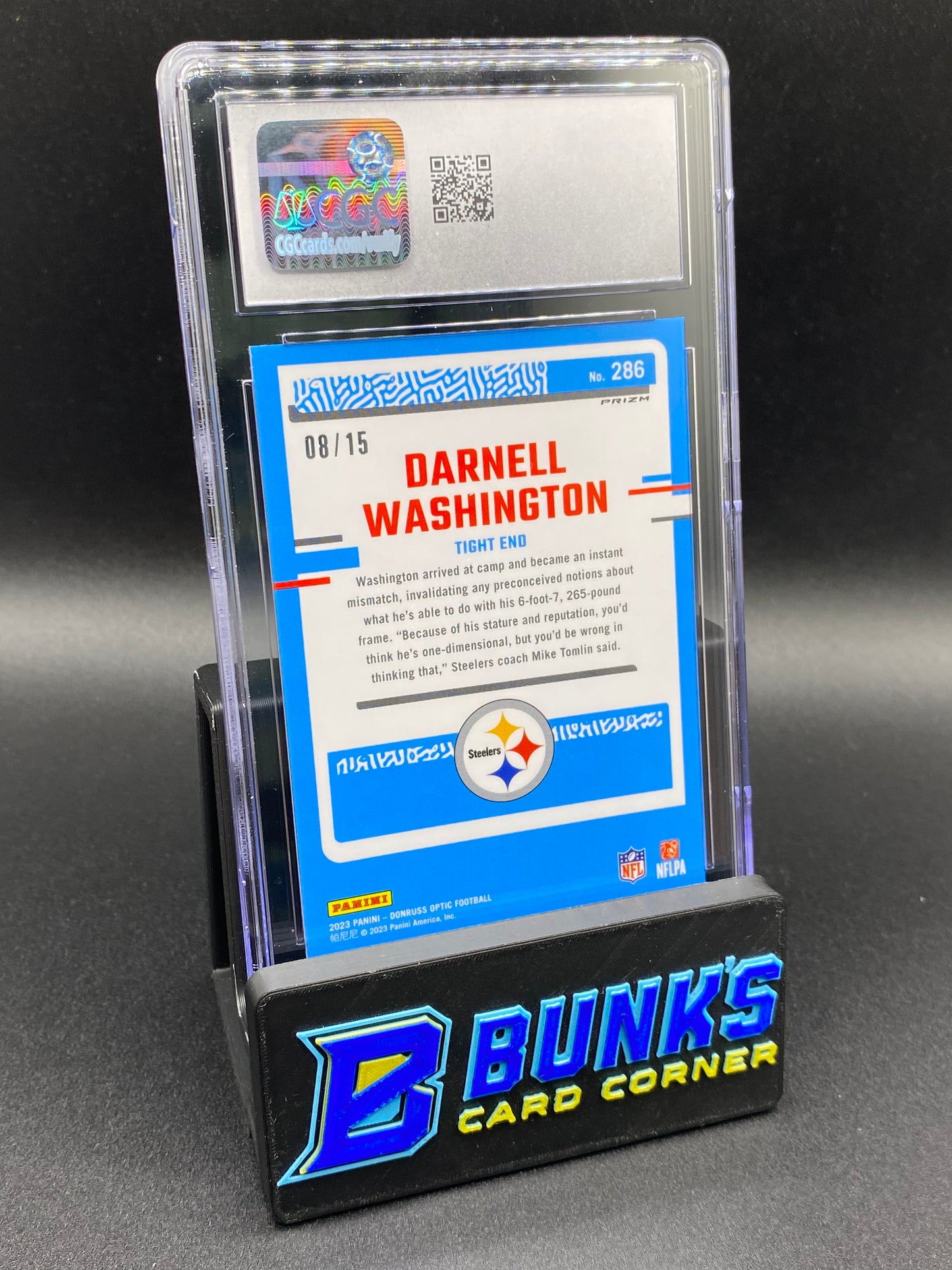 2023 Darnell Washington Purple Stars CGC 10 8/15