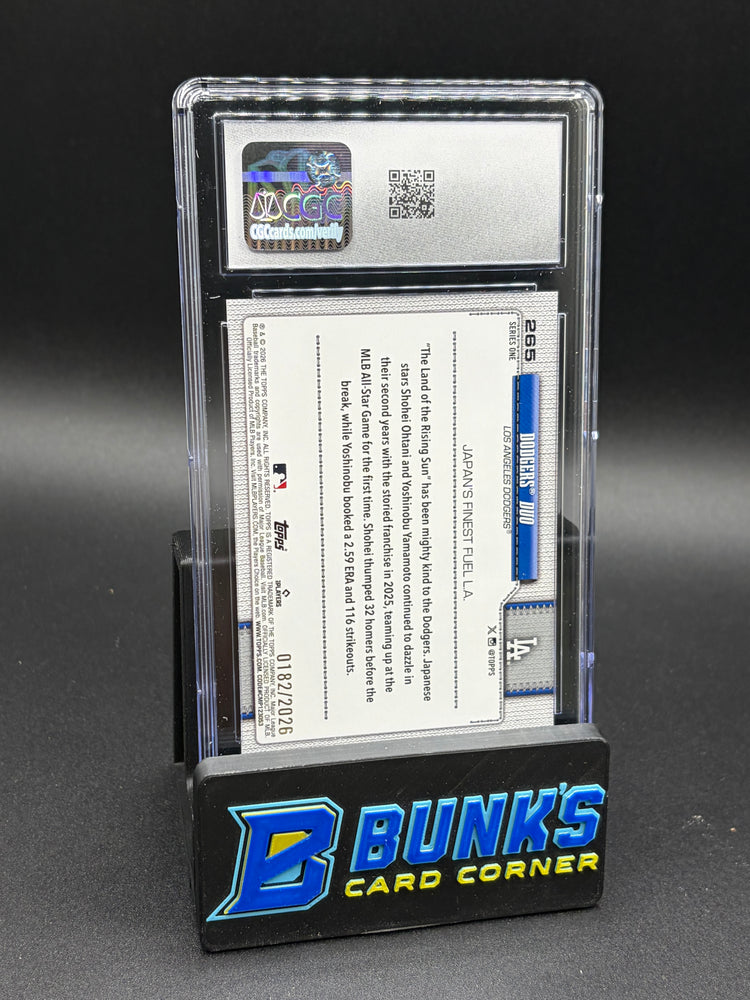 2026 Dodgers Duo Topps Gold CGC 10