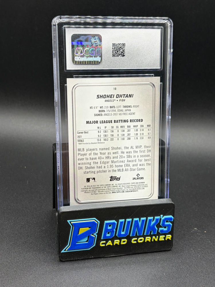 2022 Shohei Ohtani Bowman Platinum CGC 10