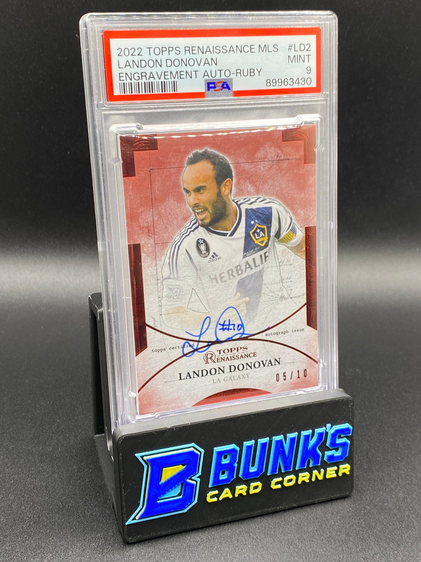 2022 Landon Donovan Engravement Auto Ruby PSA 9 5/10
