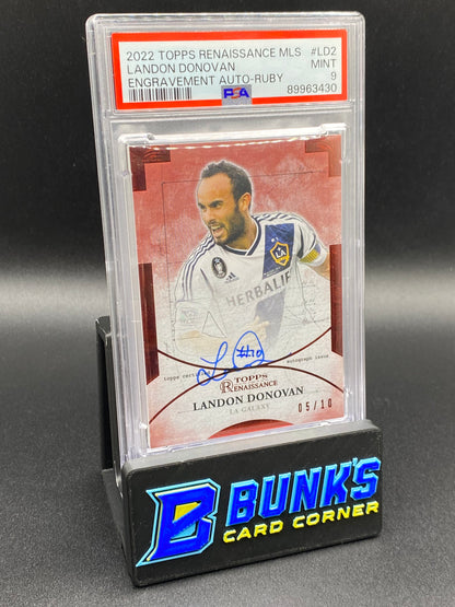 2022 Landon Donovan Engravement Auto Ruby PSA 9 5/10