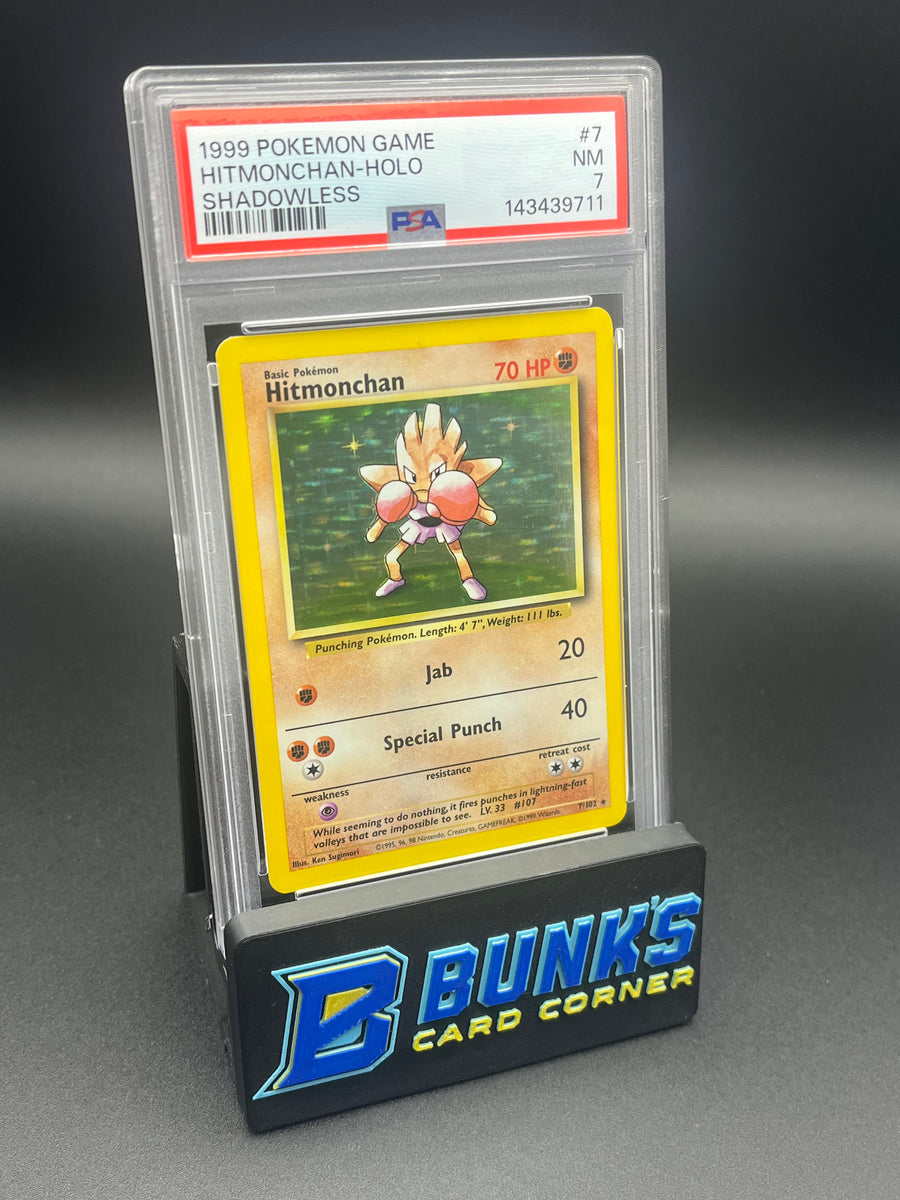 Hitmonchan Holo Shadowless PSA 7
