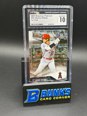 2021 Shohei Ohtani Bowman Platinum Ice Foil CGC 10