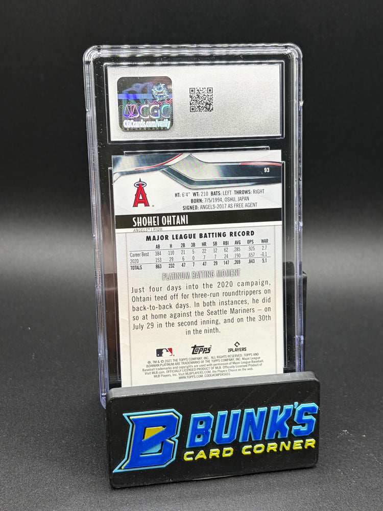2021 Shohei Ohtani Bowman Platinum Ice Foil CGC 10
