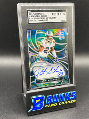 2024 Patrick Surtain Illustrious Legends Auto Neon Splatter Prizm 8/8 SGC Authentic