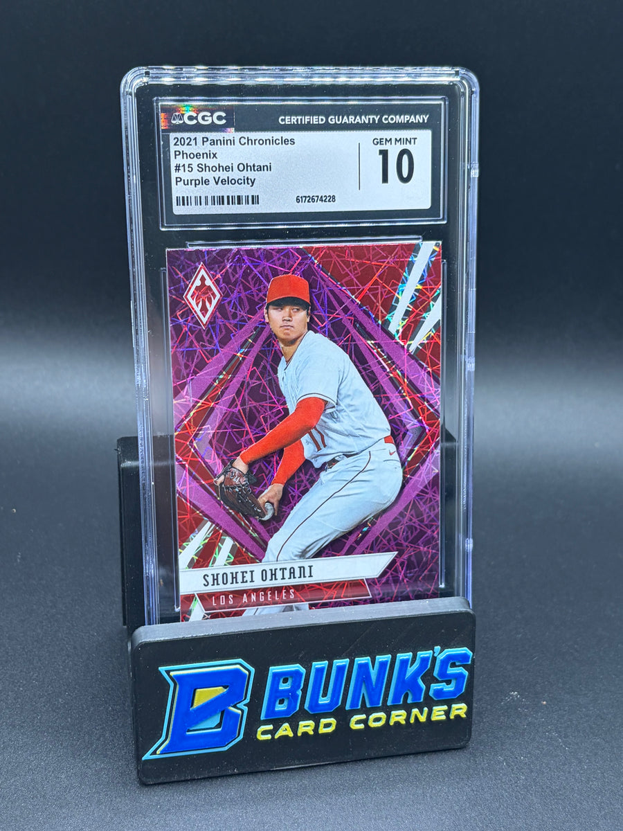 2021 Shohei Ohtani Panini Chronicles Phoenix Purple Velocity CGC 10
