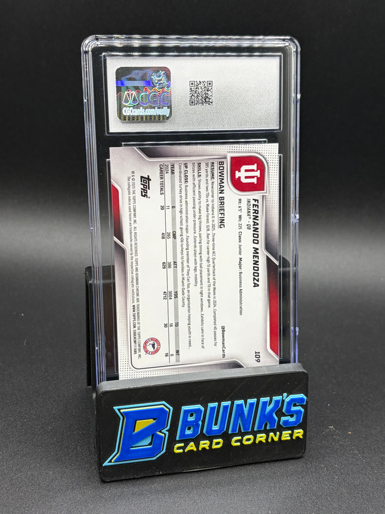 2025 Fernando Mendoza 1st Bowman University Chrome 1st Pick CGC 10