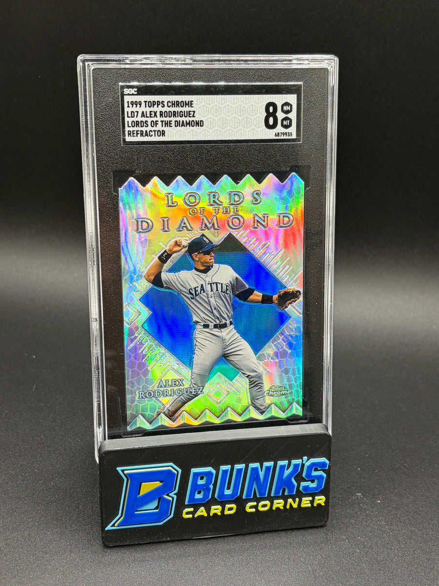 1999 Alex Rodriguez Topps Chrome Lords of the Diamond Refractor SGC 8