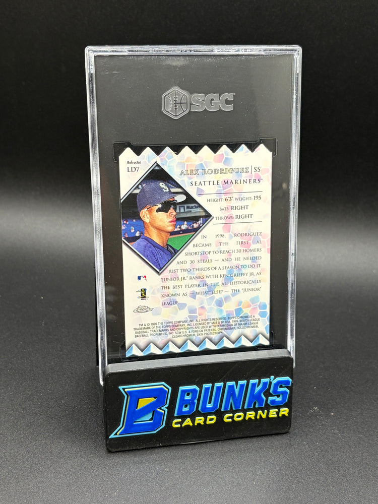 1999 Alex Rodriguez Topps Chrome Lords of the Diamond Refractor SGC 8