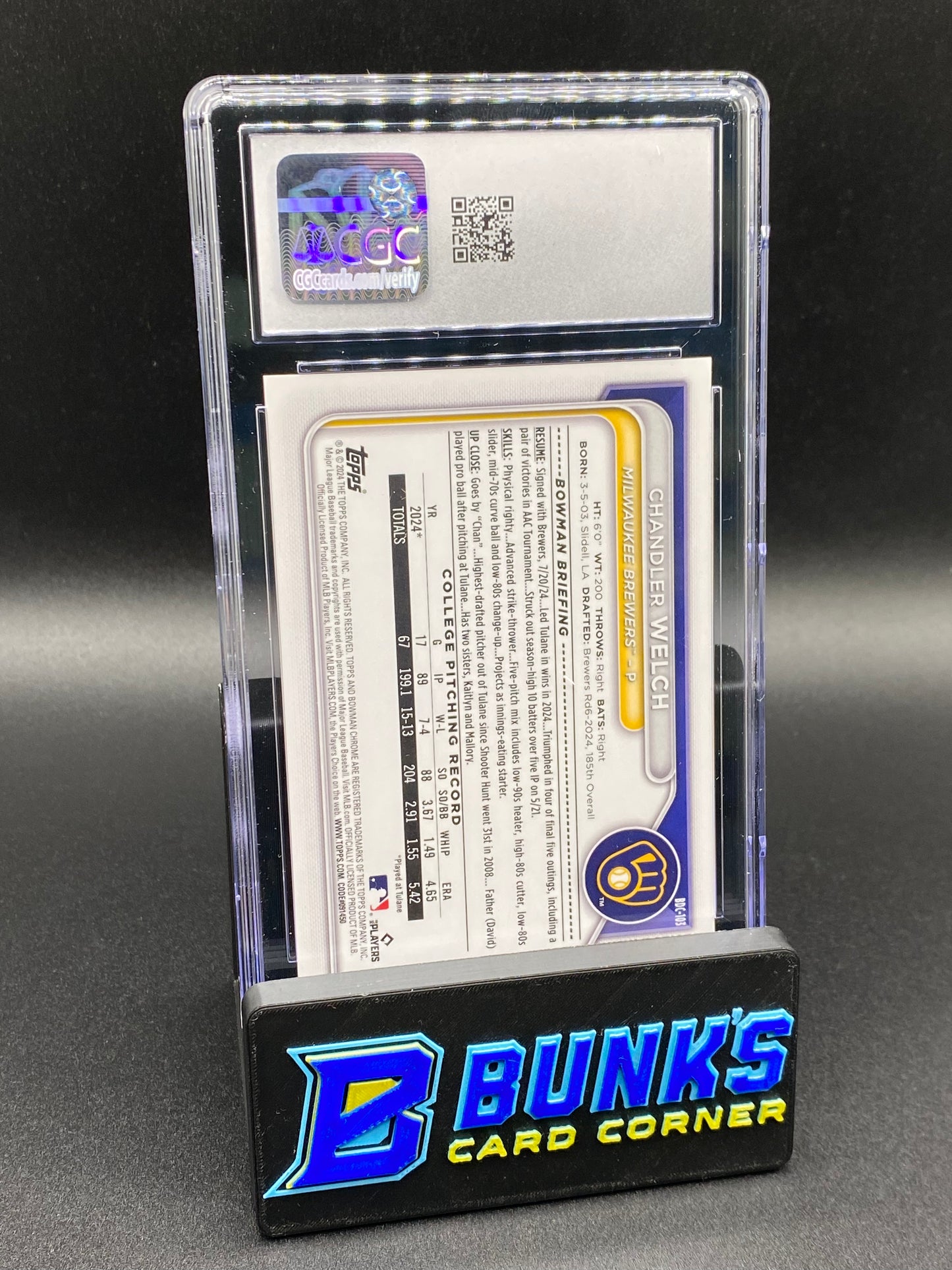 2024 Chandler Welch Red Ref. CGC 9