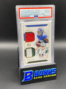 2018 Sam Darnold & Saquon Barkley National Treasure Material PSA 8 RC
