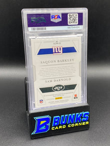 2018 Sam Darnold & Saquon Barkley National Treasure Material PSA 8 RC