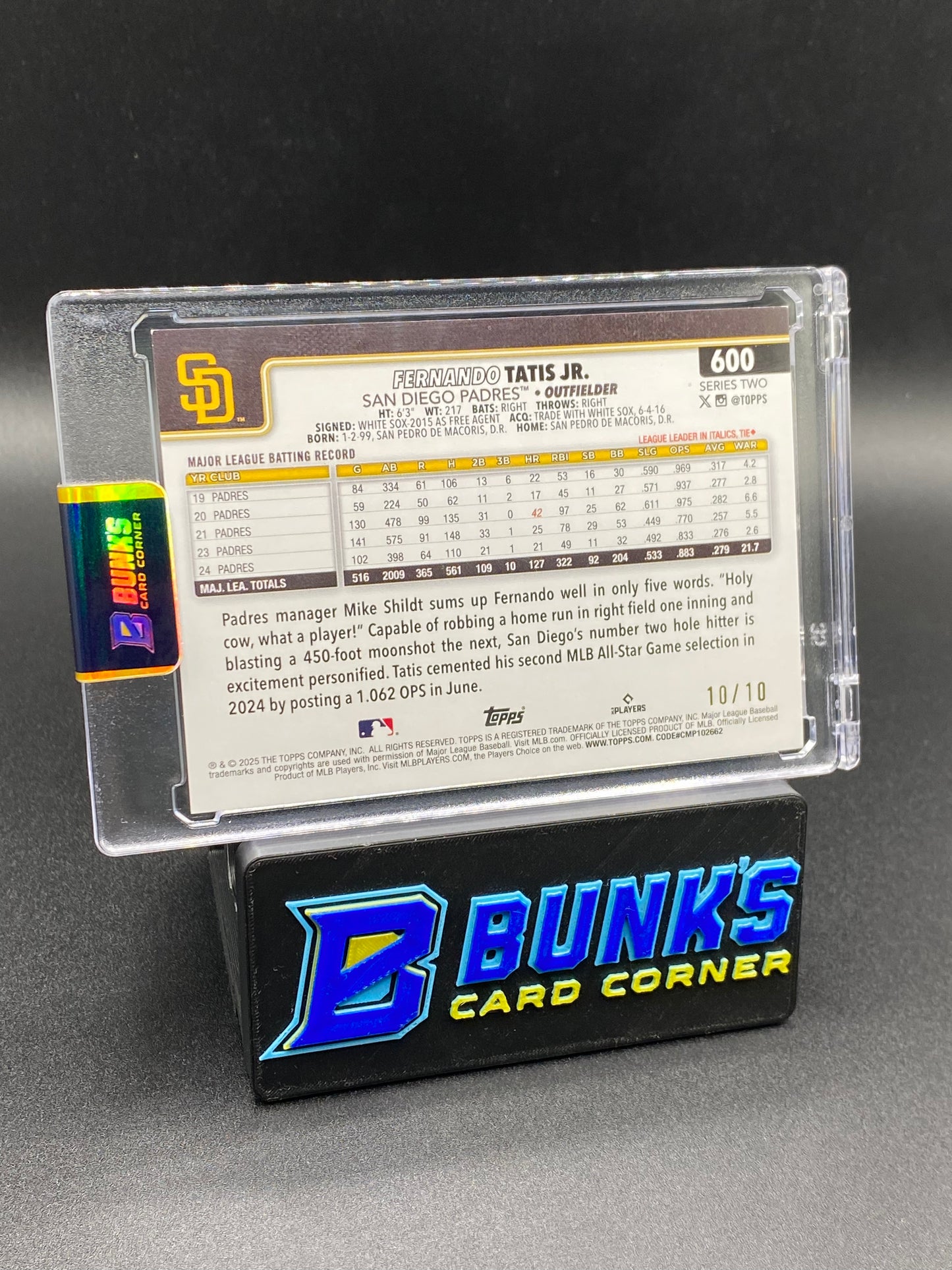 2025 Fernando Tatis Jr. Black Gold Foil 10/10