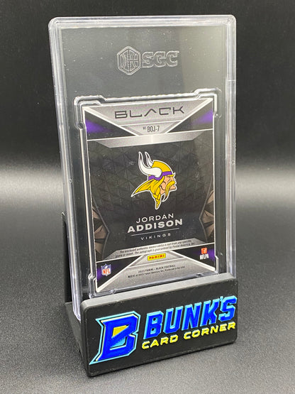 2023 Jordan Addison Blacked Out Jersey Auto Prime 6/25 SGC Authentic
