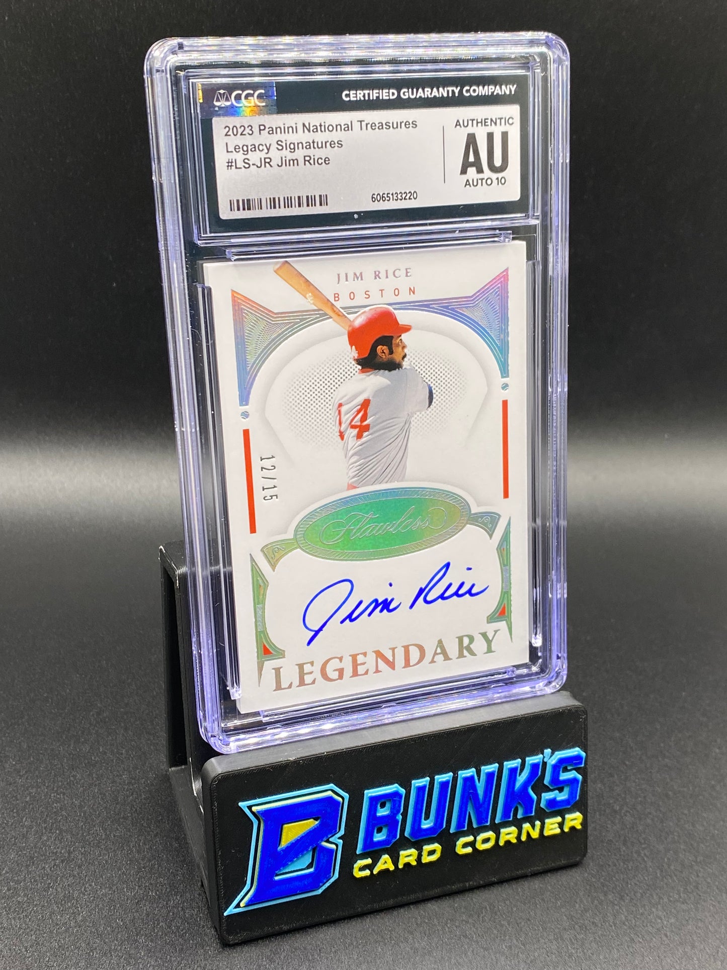 2023 Legacy Sig Jim Rice CGC Authentic Auto 10  12/15