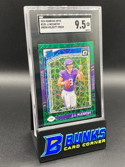 2024 JJ McCarthy Green Velocity Prizm SGC 9.5