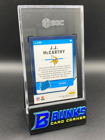 2024 JJ McCarthy Green Velocity Prizm SGC 9.5