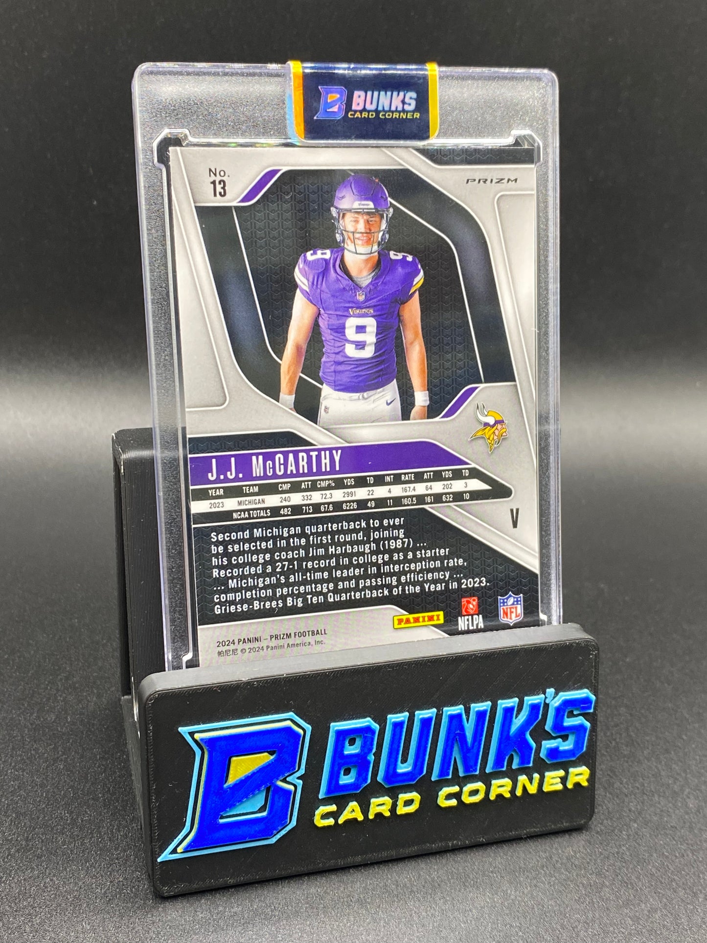 2024 JJ McCarthy Silver Prizm Rc