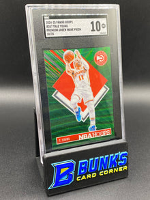 2024-25 Trae Young Premium Green Wave Prizm 10/25 SGC 10