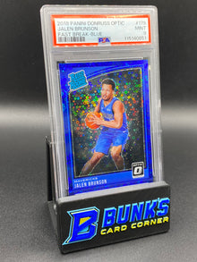 2018 Jalen Brunson Fast Break Blue PSA 9