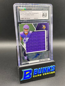 2024 Dallas Turner Rookie Silhouettes Auto CGC Authentic 142/299