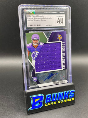 2024 Dallas Turner Rookie Silhouettes Auto CGC Authentic 142/299