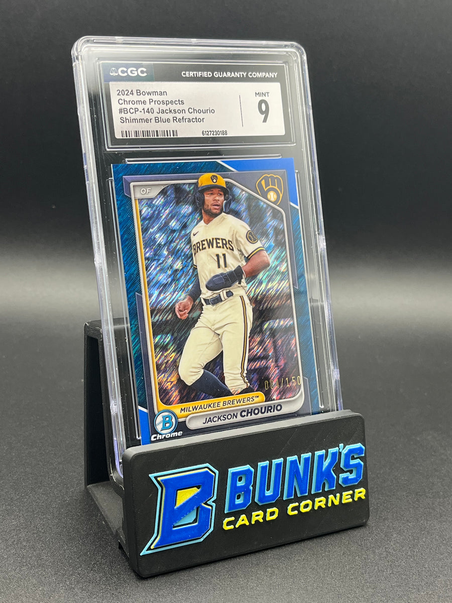 2024 Jackson Chourio Shimmer Blue Refractor CGC 9
