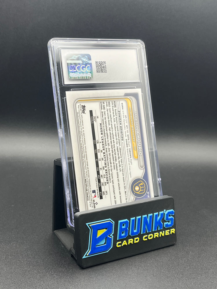 2024 Jackson Chourio Shimmer Blue Refractor CGC 9