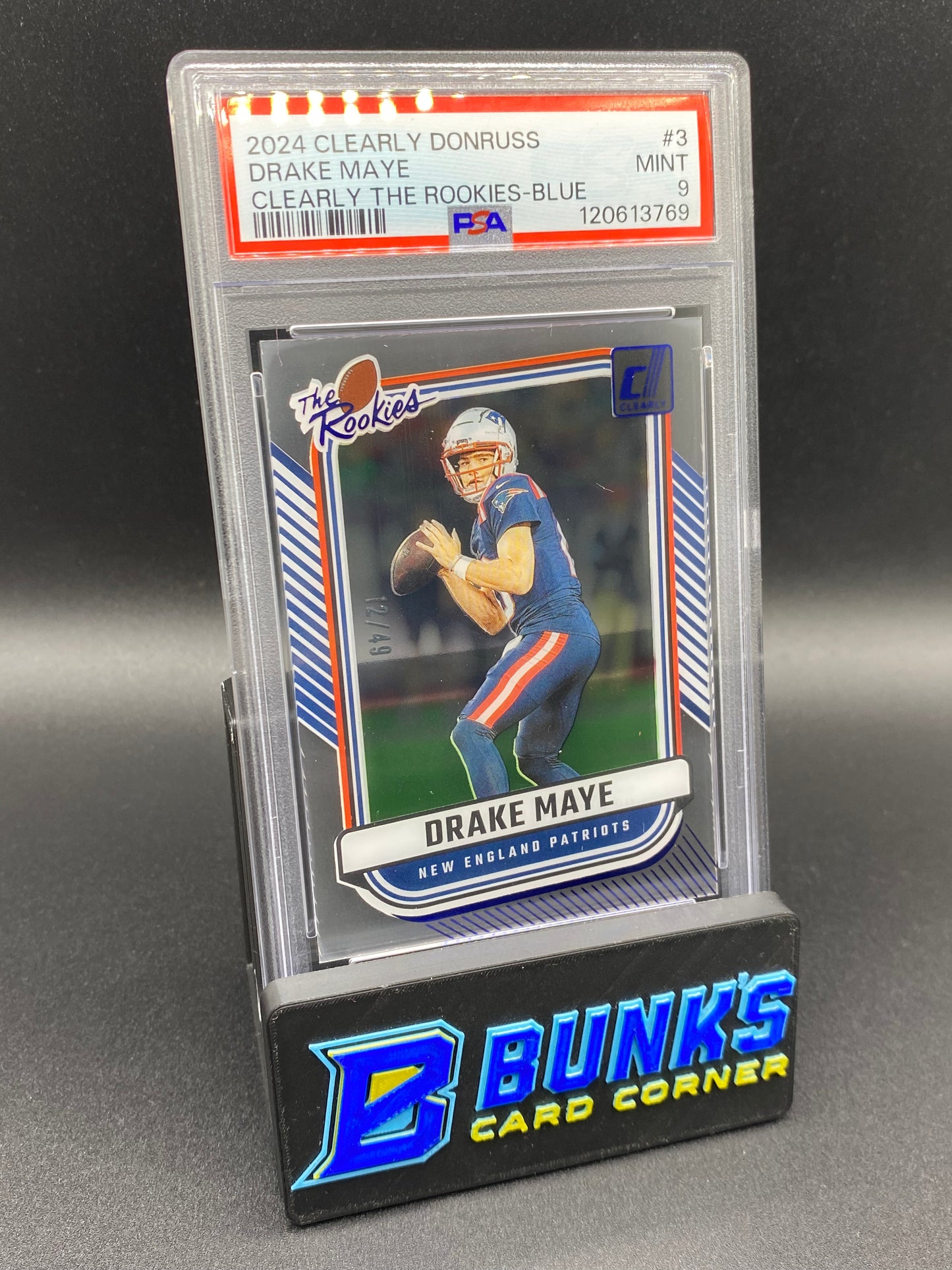 2024 Drake Maye Clearly The Rookies Blue PSA 9