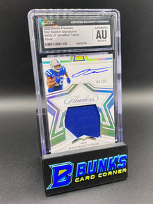 2022 Jonathan Taylor Silver Star Swatches Sig 4/15 CGC Authentic