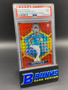 2024 Brian Thomas Jr. Fusion Red & Yellow Choice 9/80 PSA 9