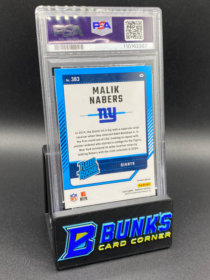 2024 Malik Nabers Optic Preview-Red Pandora PSA 9