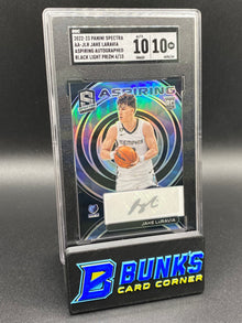 2022-23 Jake Laravia Aspiring Auto Black Light Prizm 4/10 SGC 10/10