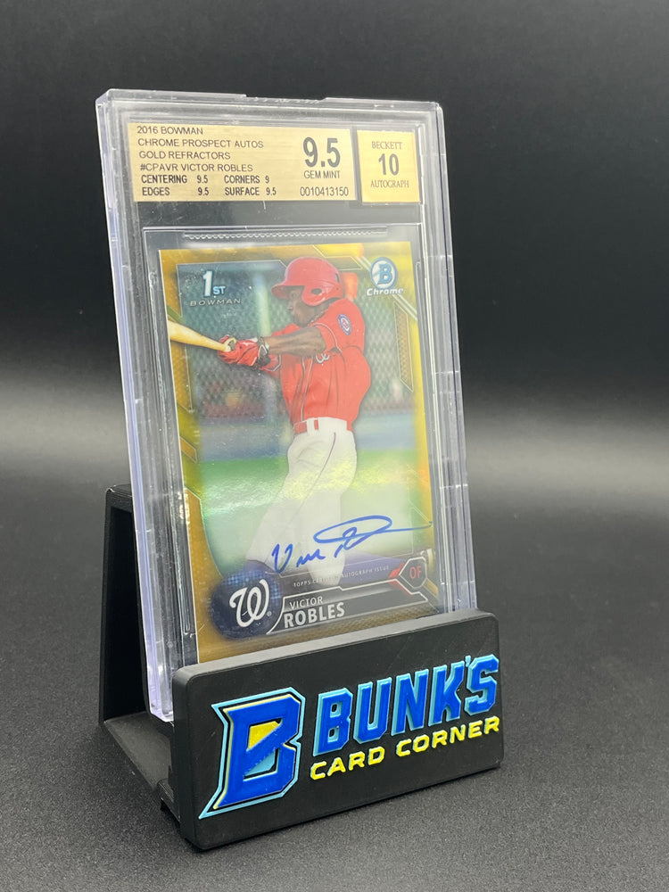 2016 Victor Robles Gold Refractors Prospect Autos Beckett 10 Auto 32/50