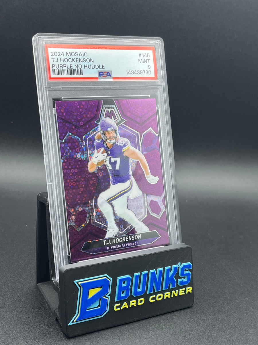 2024 TJ Hockenson Purple No Huddle Mosaic PSA 9 38/50