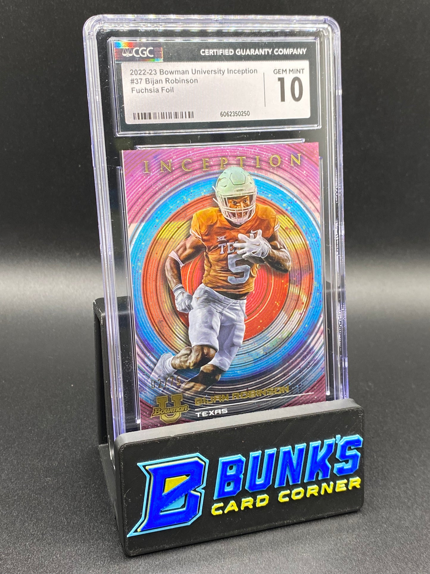 2022-23 Bijan Robinson Fuchsia Foil CGC 10