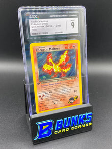 Rocket's Moltres Gym Heroes 1st Edtion Holo CGC 9