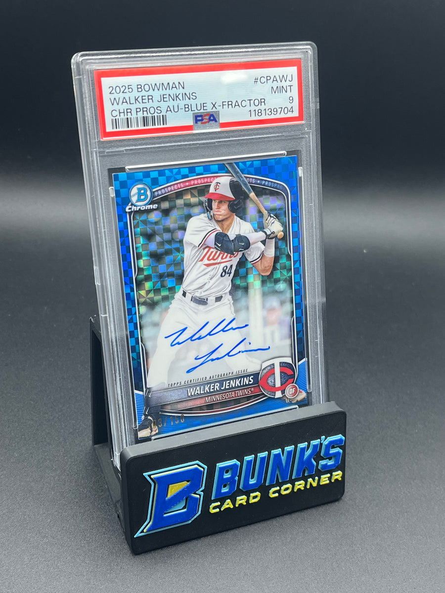 2025 Walker Jenkins CHR Pros Au-Blue X-Fractor PSA 9 103/150