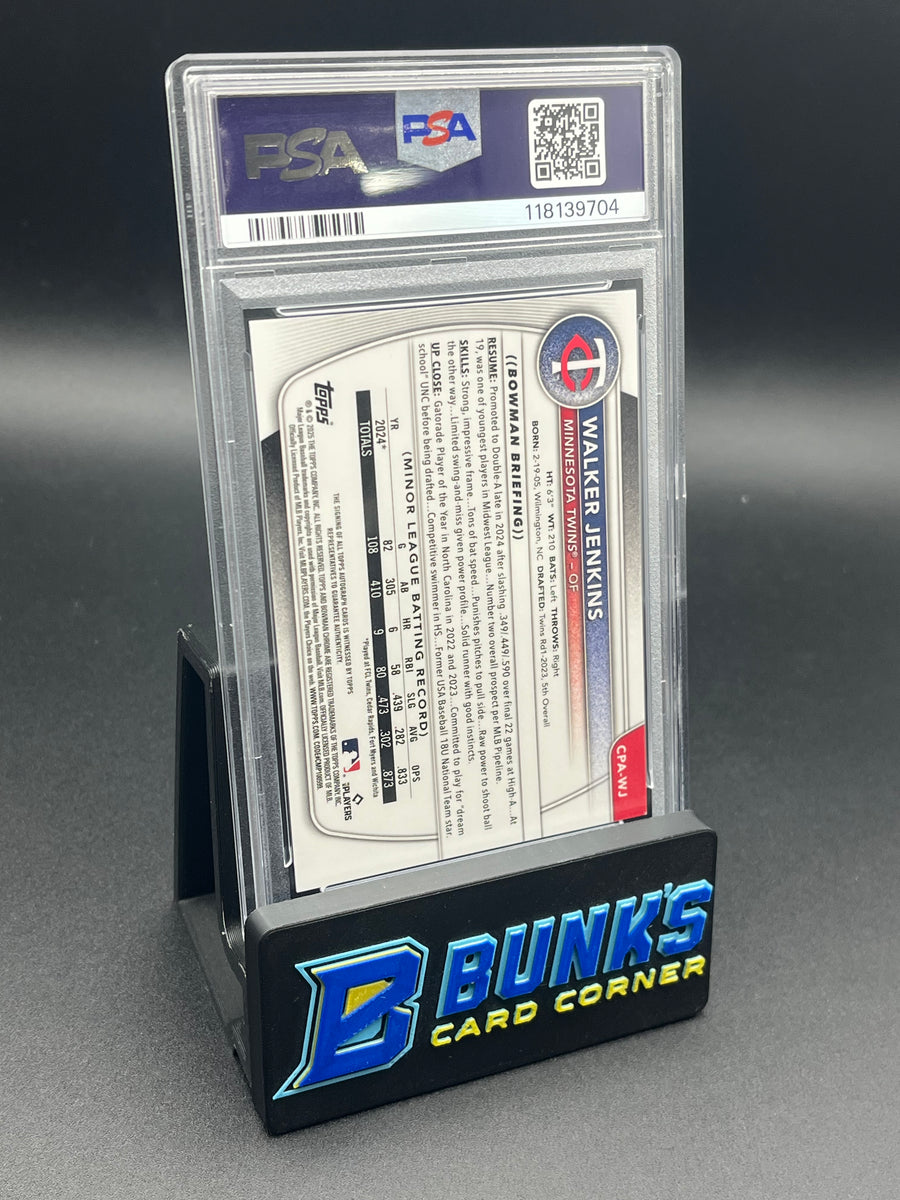 2025 Walker Jenkins CHR Pros Au-Blue X-Fractor PSA 9 103/150