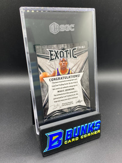 2022-23 Magic Johnson Auto Zebra 3/9 SGC 9.5