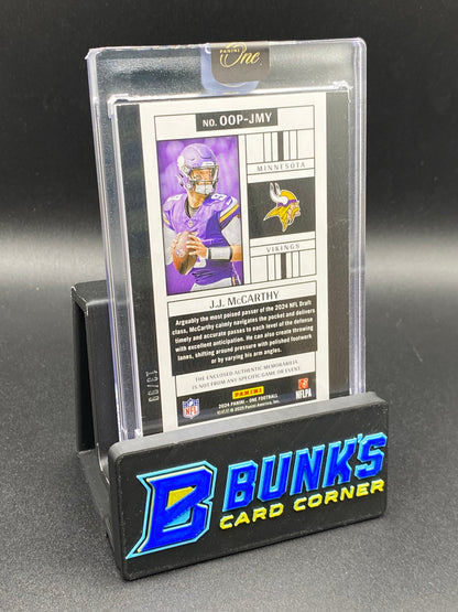 2024 JJ McCarthy Originals Patch Rc 13/99