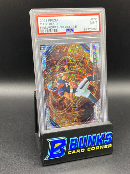 2023 CJ Stroud Fireworks No Huddle PSA 9