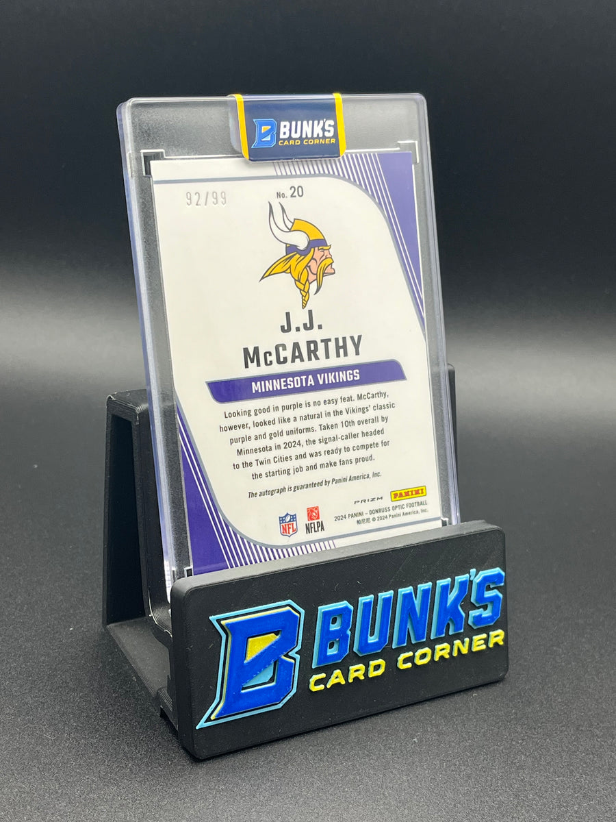2024 JJ McCarthy Donruss Optic Auto RC 92/99