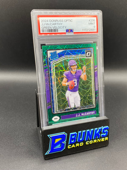 2024 JJ McCarthy Green Velocity PSA 9