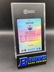 2023-24 Connor McDavid Color Flow Green/Blue SGC 9.5