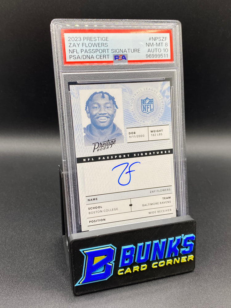 2023 Zay Flowers NFL Passport Sig PSA Auto 10