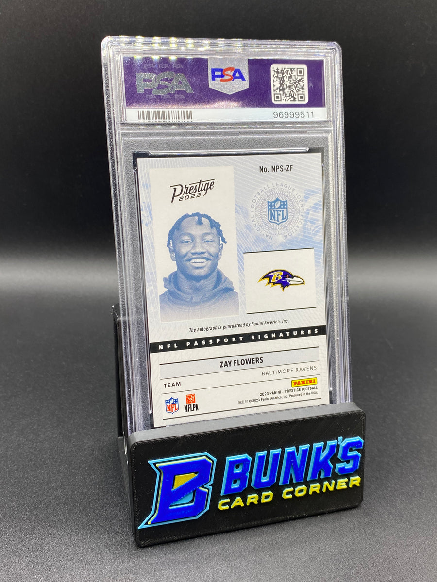 2023 Zay Flowers NFL Passport Sig PSA Auto 10